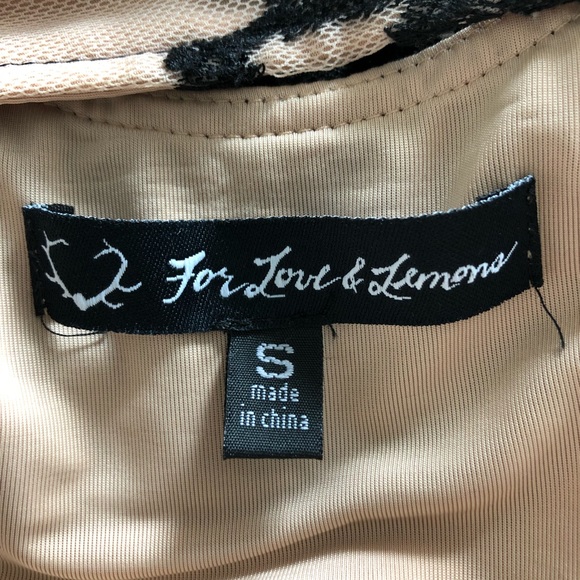 For love and lemons, black lace mini dress - Picture 2 of 4